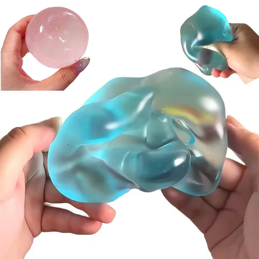 Giocattoli Squishy di maltosio blu Giocattolo sensoriale antistress Giocattolo di decompressione a rimbalzo lento di maltosio blu trasparente simulato morbido