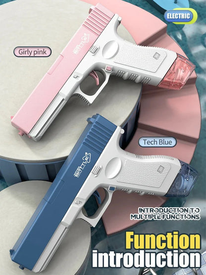 Pistola Ad Acqua Elettrica Ricaricabile A Lungo Raggio Per Battaglie Spiaggia Piscina Giardino Estivo Regalo Compleanno