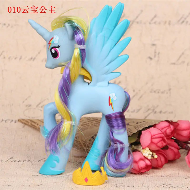 Set di giocattoli My Little Pony Fluttershy Rainbow Dash Twilight Sparkle Princess Cadence Luna Regalo a mano