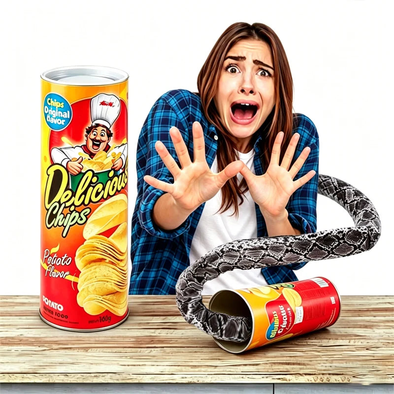 Scherzo Serpente A Molla In Scatola Di Patatine Per Adulti Decorazione Festa Halloween