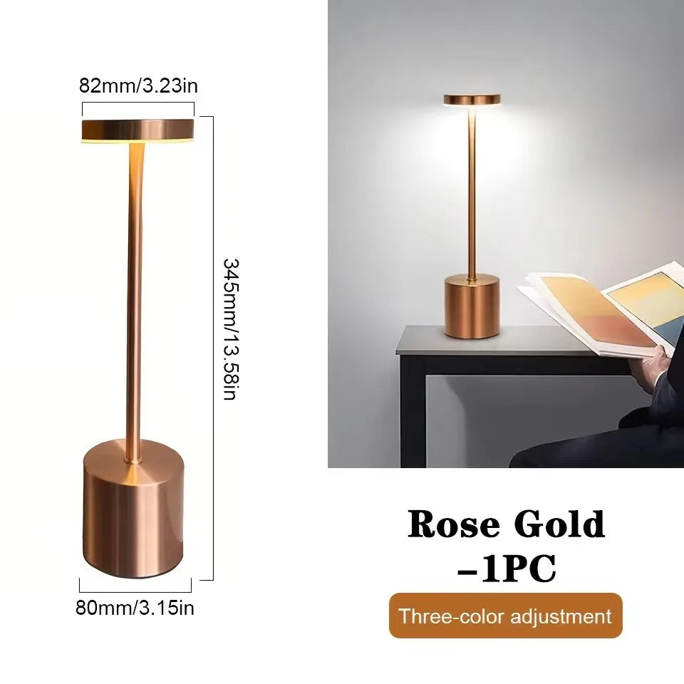 Lampada Da Tavolo Touch Led Ricaricabile Per Comodino E Scrivania Luce Notturna Ambientale Design Moderno