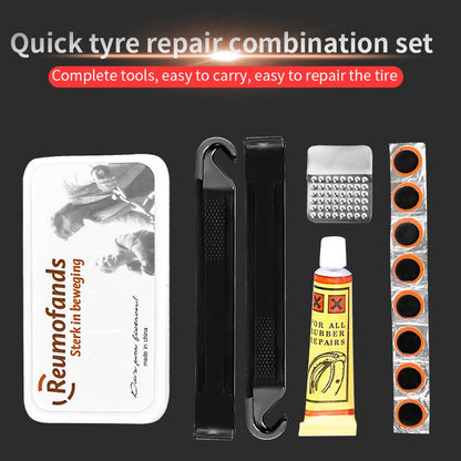 Kit di Attrezzi Portatile per Bici Riparazione Pneumatici da Strada e Emergenza Multiuso