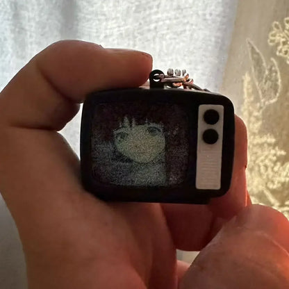 Portachiavi Mini TV Per Fan Anime Ciondolo Accessorio Borsa Unisex Ideale Regalo Cosplay