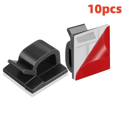 Clip Gestione Cavi Kit 10 50 Pezzi Per Fissaggio E Organizzazione Per Uffici E Casa