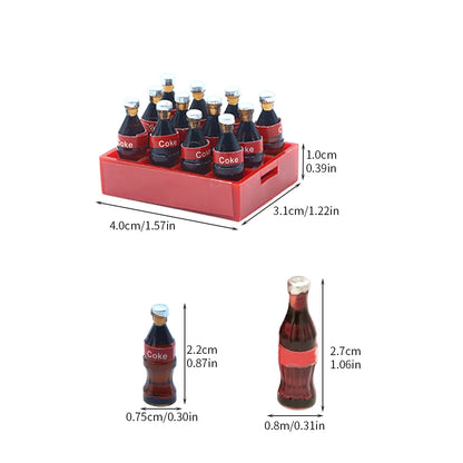 Set Da 13 Pezzi Mini Bottiglie Cola Per Casa Delle Bambole Accessori Cucina In Miniatura