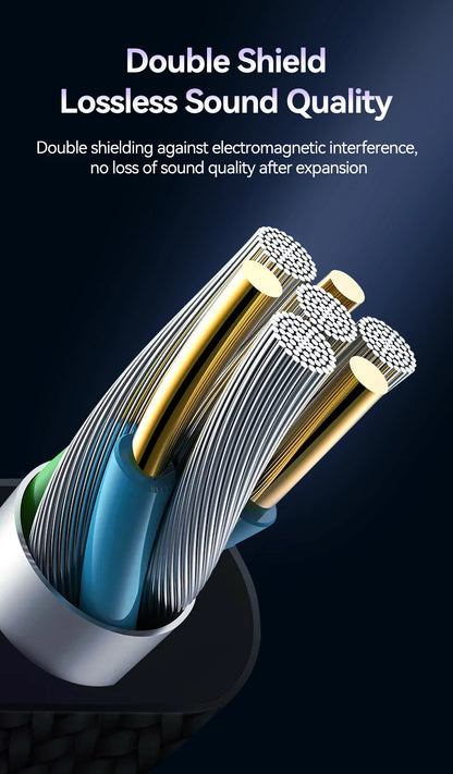 Rocoren Cavo AUX Jack da 3,5 mm Maschio a Femmina Estensione audio Convertitore cavo per altoparlante per cuffie per telefoni Laptop Tablet adattatore
