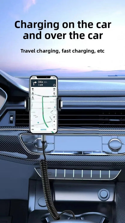 Cavo USB C a USB C 6A Retrattile a Molla per Ricarica Rapida da 25cm a 1M, Cavo Dati per Auto Compatibile con iPhone 16, Samsung, Xiaomi, Huawei