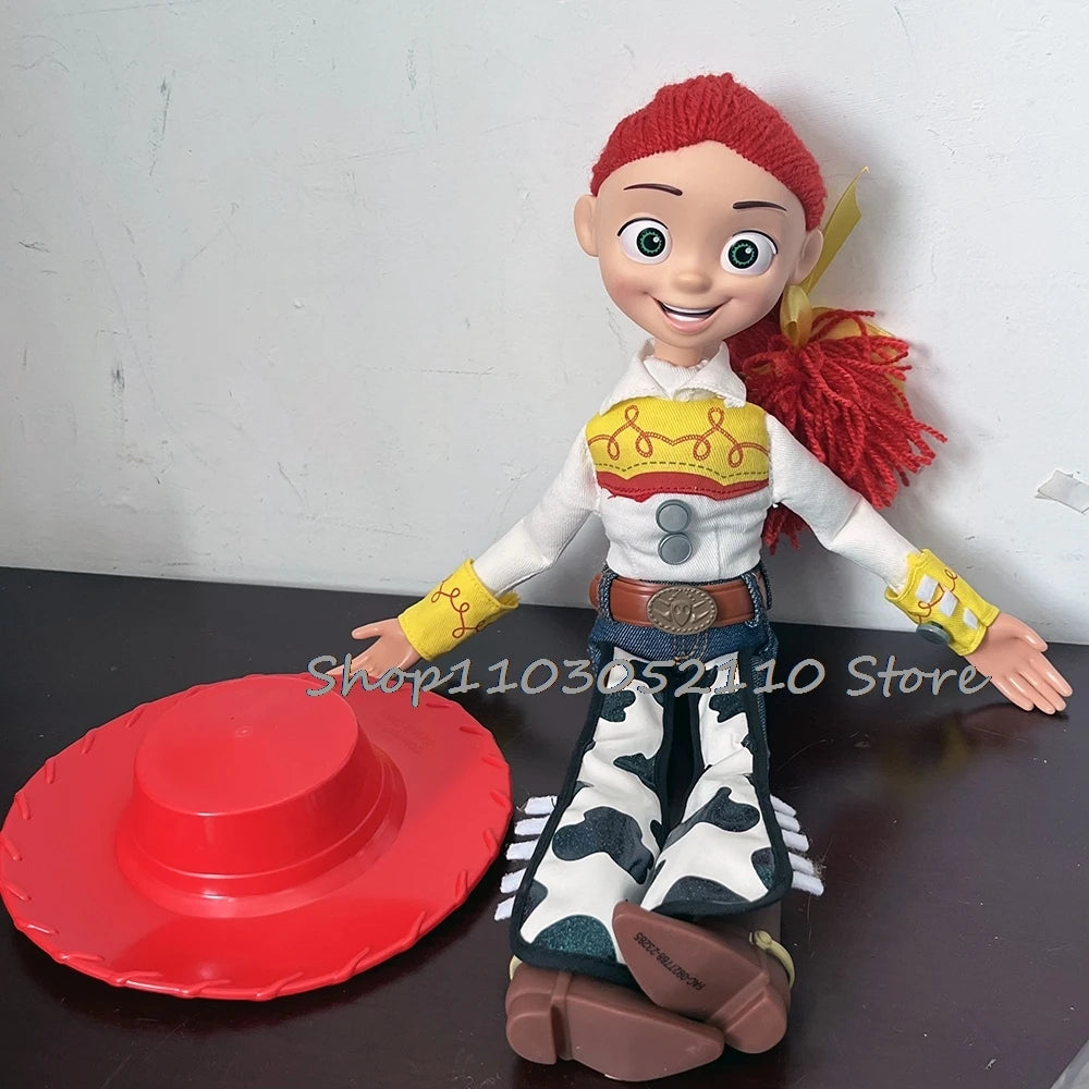 Toy Story 4 Talking Woody Jessie Action Figure Sing Soft Cute Anime Figure Decorazione Compleanno Modello Regalo Giocattoli