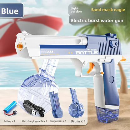 Pistola Ad Acqua Elettrica Ricaricabile A Lungo Raggio Per Battaglie Spiaggia Piscina Giardino Estivo Regalo Compleanno
