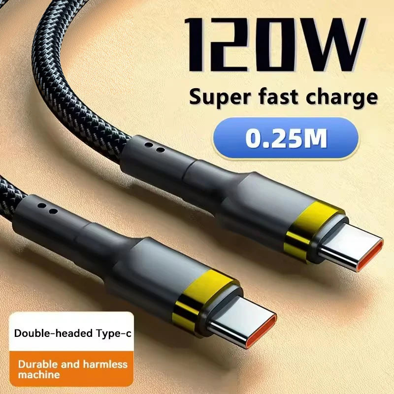 Cavo USB C a USB Type C Da 120W Per Ricarica Rapida PD Compatibile Con Smartphone Qualità Premium