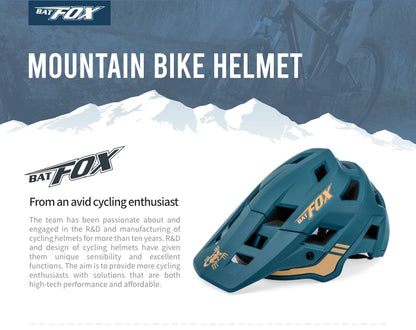Casco Da Bicicletta Batfox Speedframe MTB Leggero Con Certificazione CE Aerodinamico E Protezione Affidabile