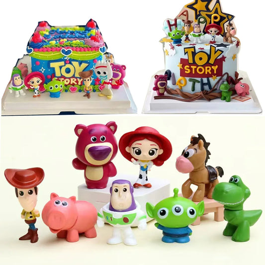 Toy Story 4 Woody Buzz Lightyear Versione Q Action Figure Mini Bambole Giocattoli per Bambini Modellini Regalo di Compleanno per Bambini