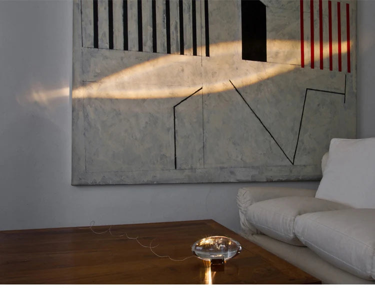 Lampada Da Tavolo Design Italiano Led Cristallo Eye Of The Sky Luce Notturna Per Soggiorno E Camera Da Letto