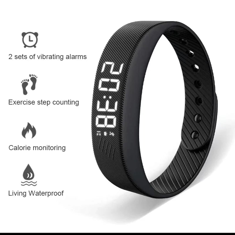 Braccialetto Fitness Intelligente Con Contapassi E Monitoraggio Attività, Led Impermeabile E Vibrazione Allarme