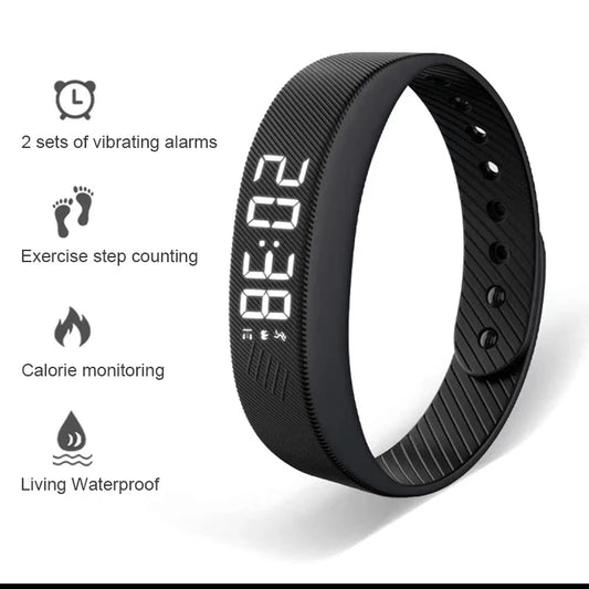 Braccialetto Fitness Intelligente Con Contapassi E Monitoraggio Attività, Led Impermeabile E Vibrazione Allarme