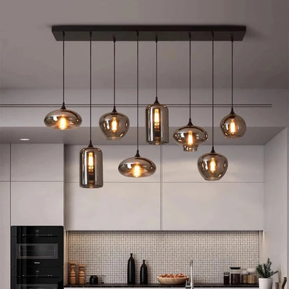 Lampada Sospensione Led Moderna In Acciaio Inossidabile Spazzolato per Soggiorno E Sala Da Pranzo