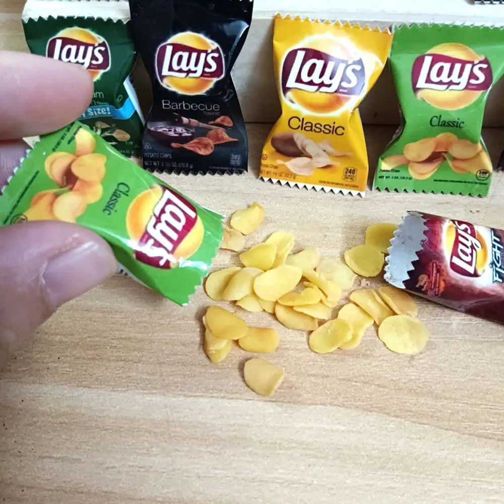 Cibo Miniatura 1:6 Patatine Fritte Realistiche In Buste Set Da Casa Delle Bambole Per Blythe BJD