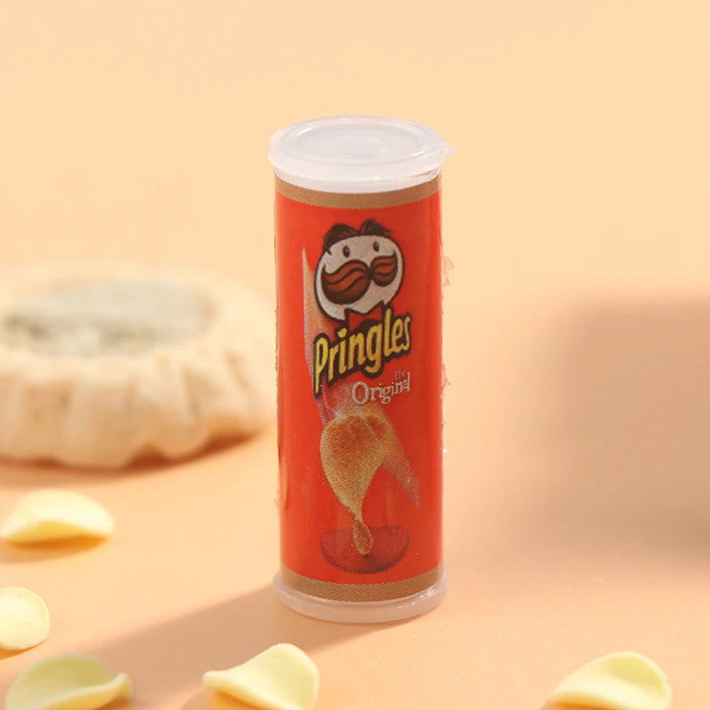 Set Tre Pezzi Patatine In Bottiglia Miniatura Scala Uno Dodici Per Casa Delle Bambole Cibo Giocattolo