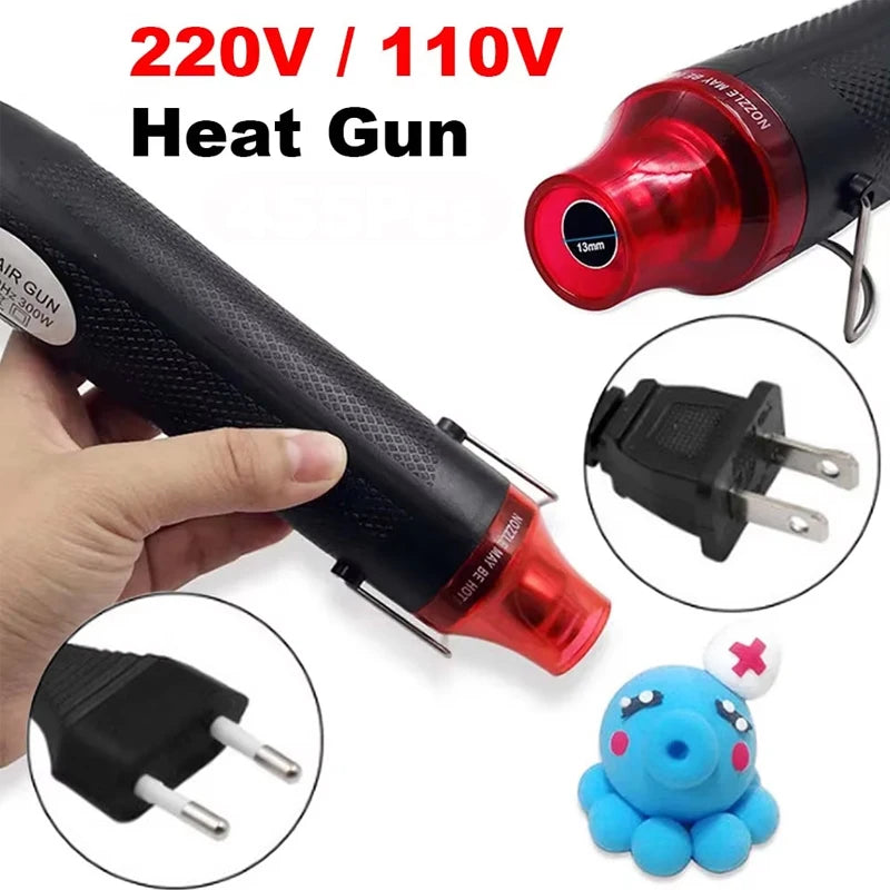Pistola Ad Aria Calda 300W 220V Per Saldatura E Artigianato Mini Strumento Con Supporto E Funzione Termoretraibile