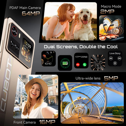 Cellulari Smartphone 5G Cubot X100, Android 15, Dimensity 7025, 6nm, 2.5GHz, schermo da 6.88 pollici 120Hz, 16GB RAM (8GB+8GB estesi), 256GB ROM, fotocamera da 64MP, batteria da 5100mAh, telefoni 5G, NFC telefono, GPS