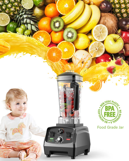 BioloMix Frullatore Potente 2200 W Con Contenitore In Tritan Da 2 L BPA Free Timer Per Frullati Di Ghiaccio