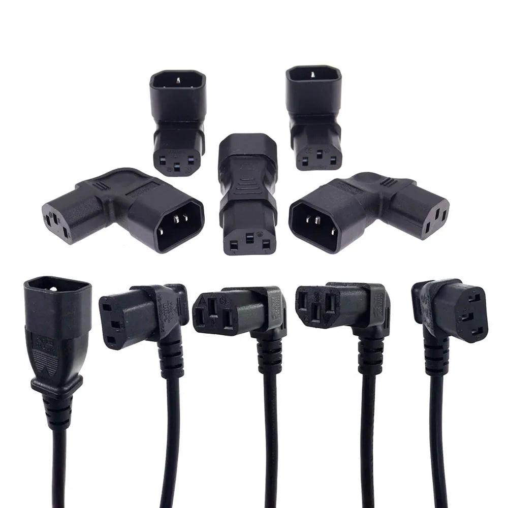 Cavo di prolunga angolare convertitore angolare IEC60320 C13 C13 a C14 Cavi di alimentazione angolare PDU Cavo di alimentazione CA maschio-femmina 10A 250V