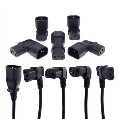 Cavo di prolunga angolare convertitore angolare IEC60320 C13 C13 a C14 Cavi di alimentazione angolare PDU Cavo di alimentazione CA maschio-femmina 10A 250V