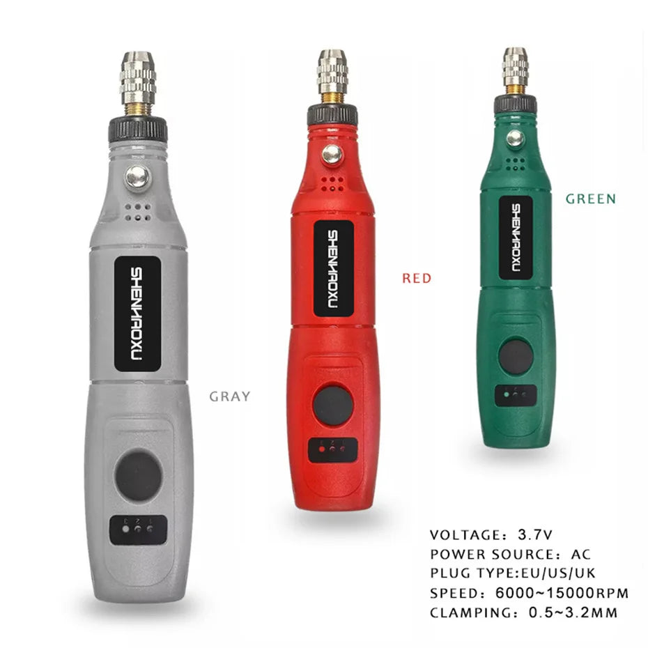 Mini Trapano Penna 100-240V Per Incisione Elettrico Regolabile Strumenti Dremel Compatibili