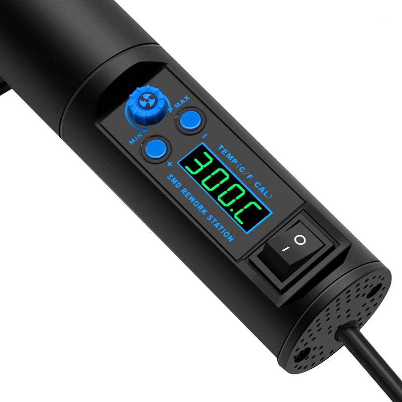 Pistola Ad Aria Calda Elettrica Con Display Digitale E Temperatura Regolabile 700W Per Riparazioni Telefoniche