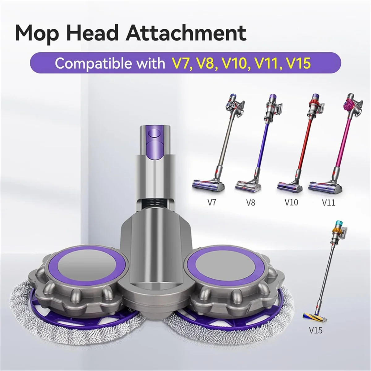 Testa di pulizia ad alta efficienza per Dysons V7 V8 V10 V11 V15 aspirapolvere testa Mop asciutta e bagnata con acqua Trank