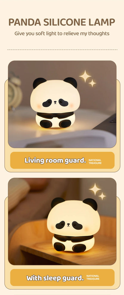 Luce Notturna Panda Led Con Touch Usb Ricaricabile Per Cameretta Decorazione Per Bambini