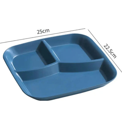 Piatto Quadrato In Plastica Con Tre Scomparti Per Pranzo Colazione Leggero Facile Da Lavare