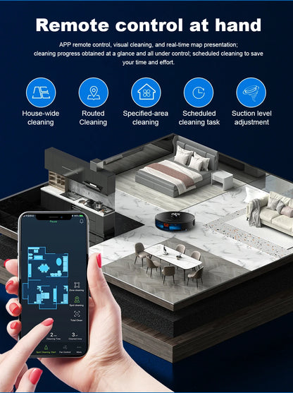 (codice promozionale:AEAE10) Liectroux Robot aspirapolvere, navigazione Laser, aspirazione 6500pa, mappa Multi-pavimento, straccio bagnato a forma di Y, zona No-Go APP personalizzata,