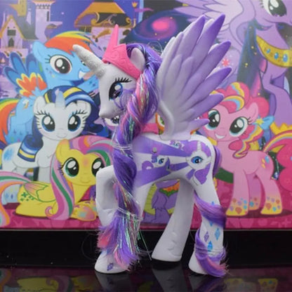 Set di giocattoli My Little Pony Fluttershy Rainbow Dash Twilight Sparkle Princess Cadence Luna Regalo a mano