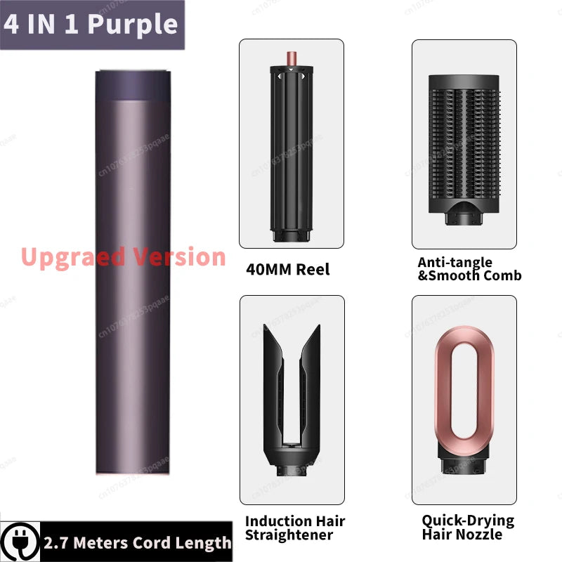 Nuovo Multil Hair Styler Asciugacapelli automatico per arricciare Asciugacapelli ad aria calda/fredda 1300W Piastra per capelli Curling Barrel Spazzola Asciugacapelli per salone