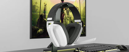 BINNUNE BW06 Cuffie da gioco wireless da 2,4 GHz con microfono per PS5 PS4 PC Mac Playstation Cuffie da gioco Bluetooth con microfono
