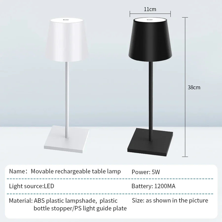 Lampada Da Tavolo Led Dimmabile Al Tocco Ricaricabile Senza Fili Design Nordic Per Cameretta E Scrivania