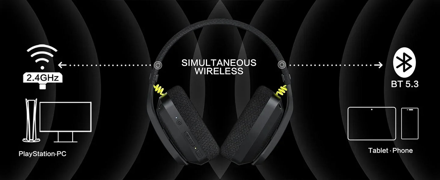 Cuffie Da Gioco Wireless 2,4 GHz Con Microfono ANC Per PS5 PS4 PC Mac Suono Chiaro E Connessione Stabile