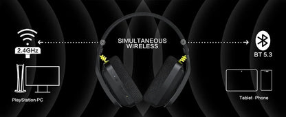 Cuffie Da Gioco Wireless 2,4 GHz Con Microfono ANC Per PS5 PS4 PC Mac Suono Chiaro E Connessione Stabile