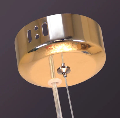 Ciondolo Led In Cristallo Dente Di Leone Illuminazione Moderna Per Soggiorno E Bar Finitura Cromata Lucida