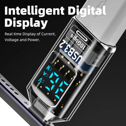 Adattatore USB 3.2 da 10 Gbps con Display Digitale, Convertitore da USB Maschio a USB Femmina, Ricarica Rapida e Trasferimento Dati, Adattatore USB C per PC e Laptop