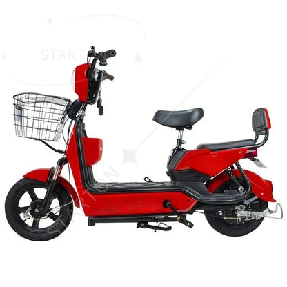 Bicicletta Elettrica Da Strada Certificata Ce Motore 350W Batteria 48V 12Ah Cambio Per Corse