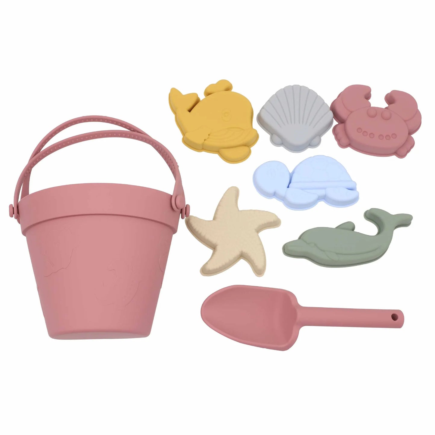 Set Giocattoli Da Spiaggia Per Bambini 8 Pezzi In Silicone Morbido Per Sabbia E Acqua
