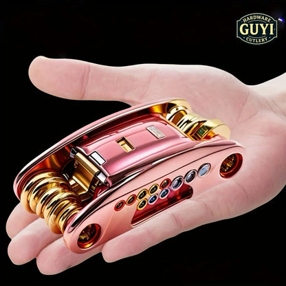 Set di Chiavi a Bussola 16-in-1, con Testa Girevole Antiscivolo Acciaio inossidabile resistente per riparazioni domestiche e auto. Strumento Facile e Universale.