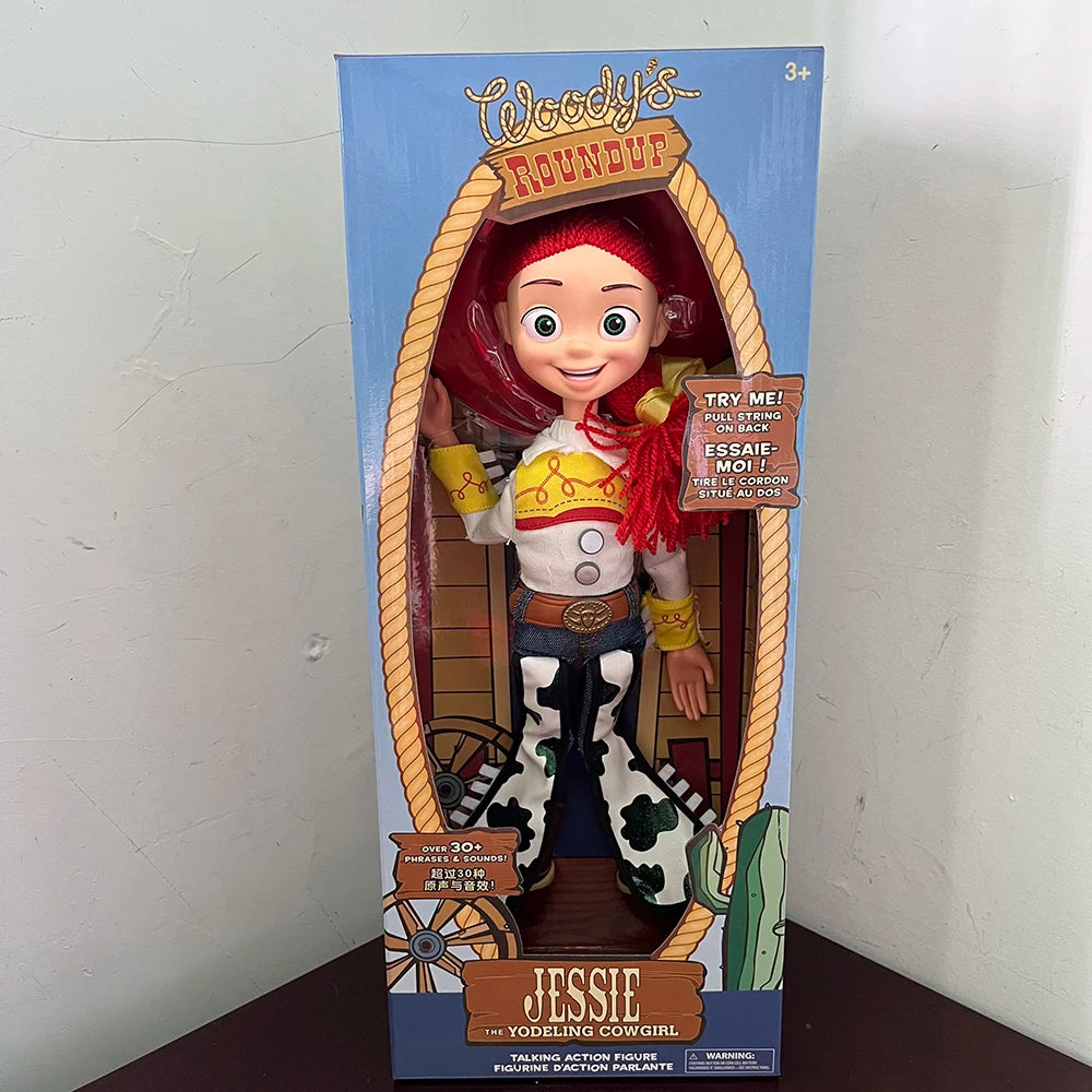 Toy Story 4 Talking Woody Jessie Action Figure Sing Soft Cute Anime Figure Decorazione Compleanno Modello Regalo Giocattoli