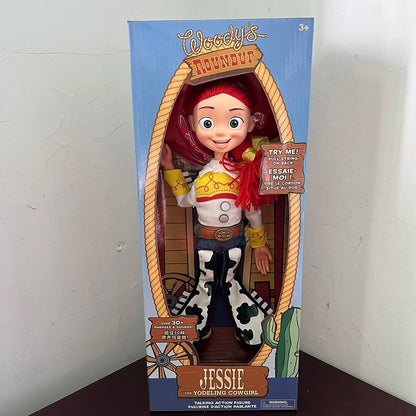 Toy Story 4 Talking Woody Jessie Action Figure Sing Soft Cute Anime Figure Decorazione Compleanno Modello Regalo Giocattoli