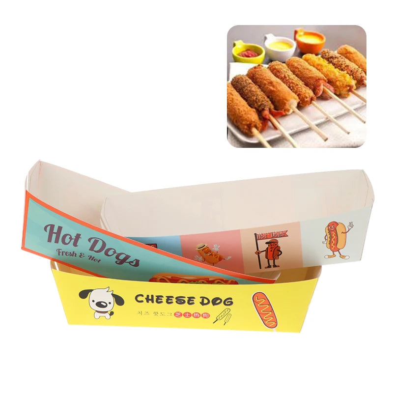Confezione Da 100 Scatole Monouso Per Hot Dog In Carta Per Catering E Feste Ideale Per Eventi