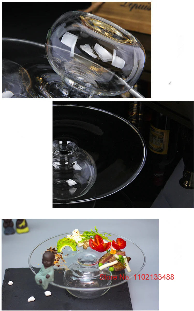 Piatto Trasparente Da 18 Cm Per Sushi Dessert Catering Frutta Insalata Degustazione Qualità Alta