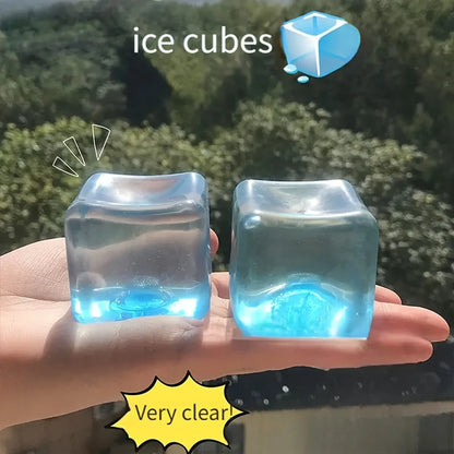 Squishy Antistress Cubetti di Ghiaccio a Rimbalzo Lento per Rilassamento Sensoriale Autismo ADHD Regalo Bomboniere
