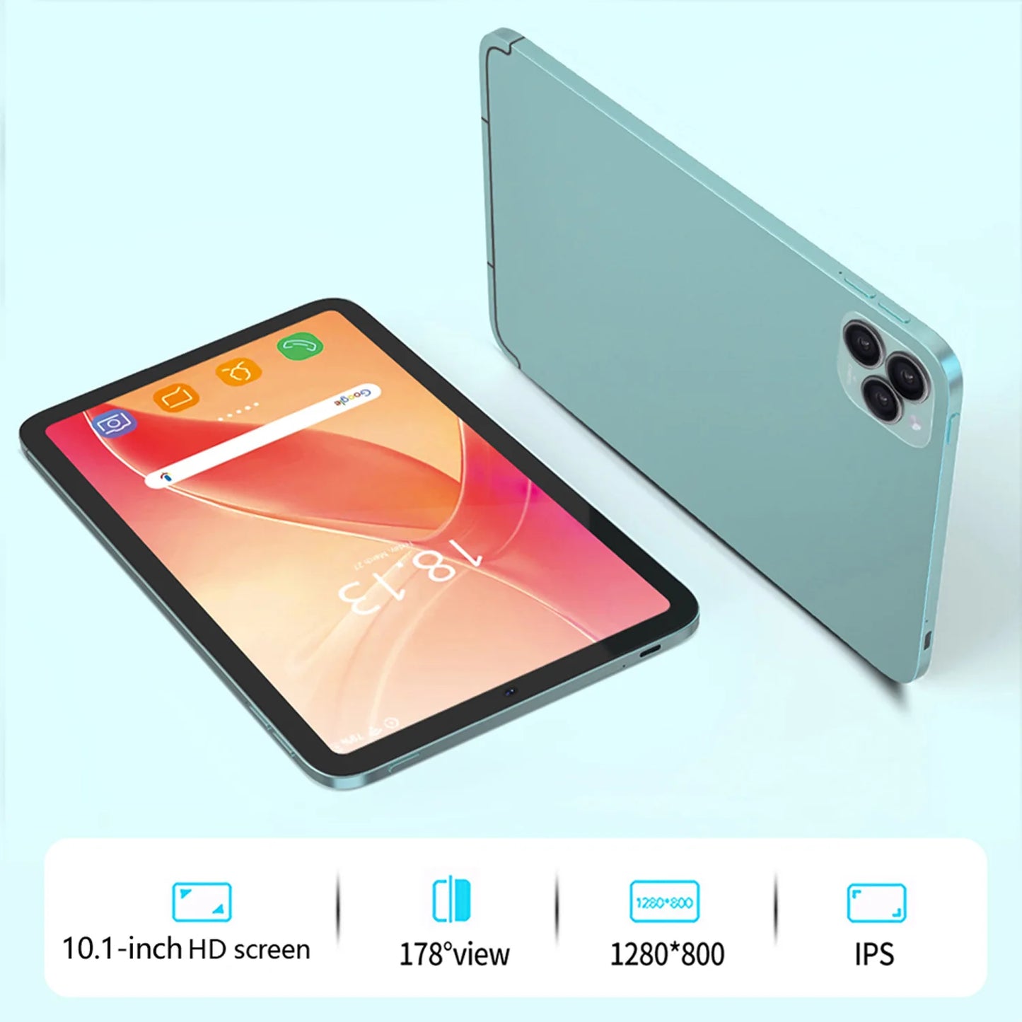 Tablet 10.1 Pollici 12GB Ram 128GB Octa Core 7000mAh Android 14 Google Play Chiamate 4G LTE Versione Globale
